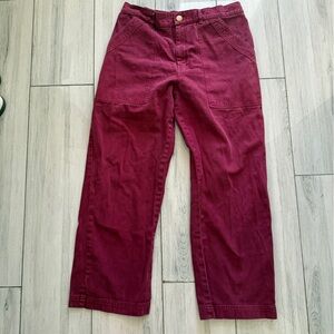 Big Bud Press Burgundy High Rise Cotton work Pants M